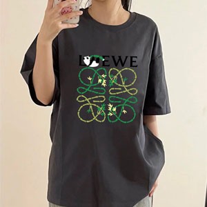 LOEWE  T シャツ パンダバンブーアナグラム チャコール 正面