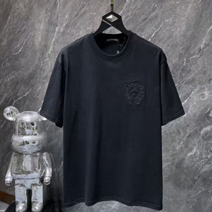 クロムハーツ  T シャツ ホースシュー 中空刺繍 ホワイト 正面