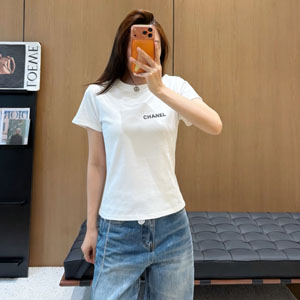 シャネル tシャツ レディース 半袖 コットン100％ 春夏新品 全3色 おしゃれ 