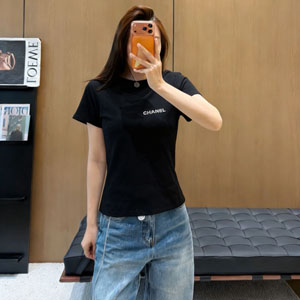 シャネル tシャツ レディース 半袖 コットン100％ 春夏新品 全3色 おしゃれ 