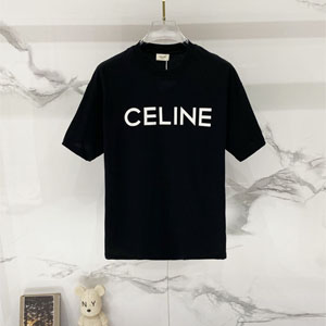 セリーヌ 定番人気款 T シャツ ミニマルロゴ ホワイト オーバーサイズ