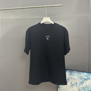 セリーヌ T シャツ ミニ刺繍トリオンフ 黒 オーバーサイズ