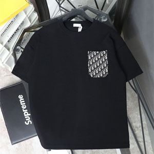 ディオール T シャツ オブリークポケット 黒 正面