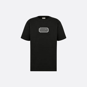 ディオール T シャツ レトロラベル刺繍 黒 着用イメージ