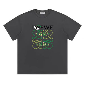 LOEWE T シャツ パンダバンブーアナグラム チャコール 正面