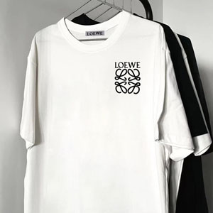 ミニマル クラシック ロエベ T シャツ アナグラムロゴ ホワイト 正面