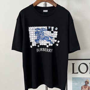 バーバリー 半袖Tシャツ パズル柄ロゴプリント